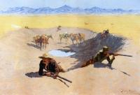 Frederic Remington - Fight for the Water Hole